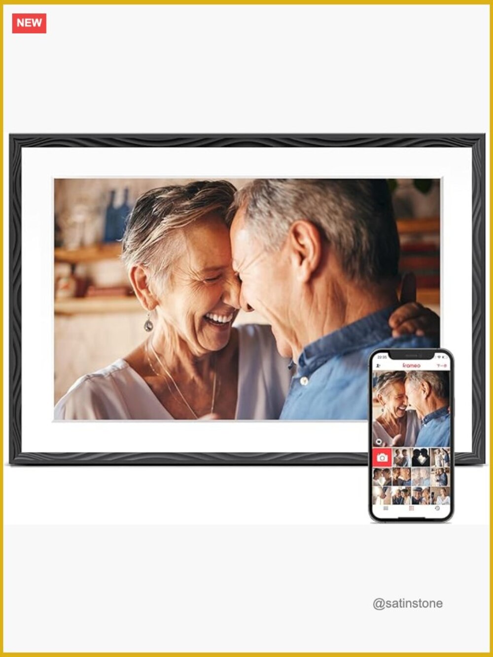 10.1" WiFi Digital Picture Frame, 32GB, HD Touch Screen, Auto-Rotate
